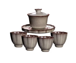 Vintage one bowl four cup tea gift box set